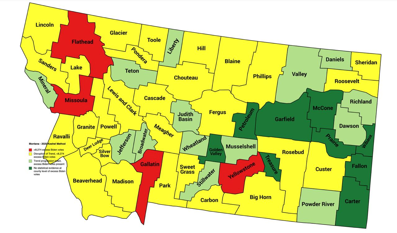 Montana County Vote Trend 2024